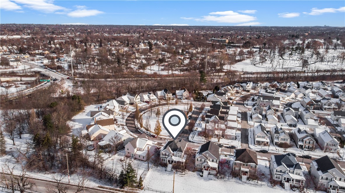 4364 Sexton Road Cleveland, OH 44105 - Photo 40 of 50 Snowy aerial view with a residential view