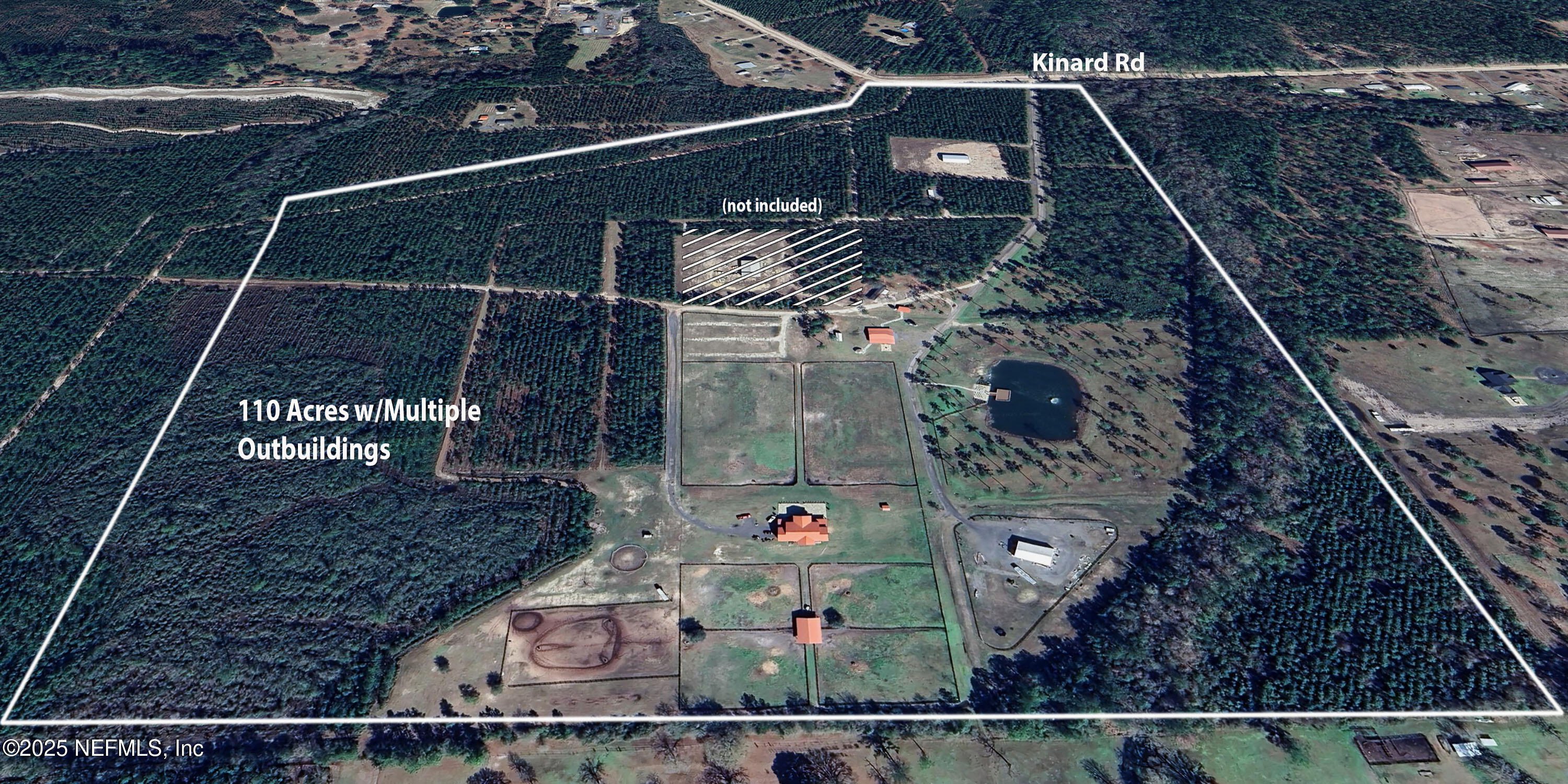 1845 Kinard Road Bryceville, FL 32009 - Photo 3 of 86 Property Aerial View