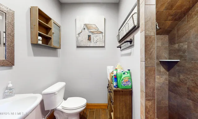 a view of a lake with a big yard