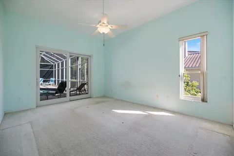 a bathroom with a granite countertop sink mirror and vanity
