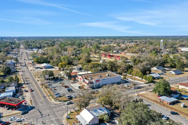 an aerial view of multiple house