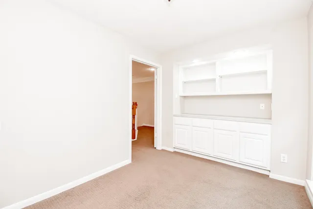 an empty room with a window