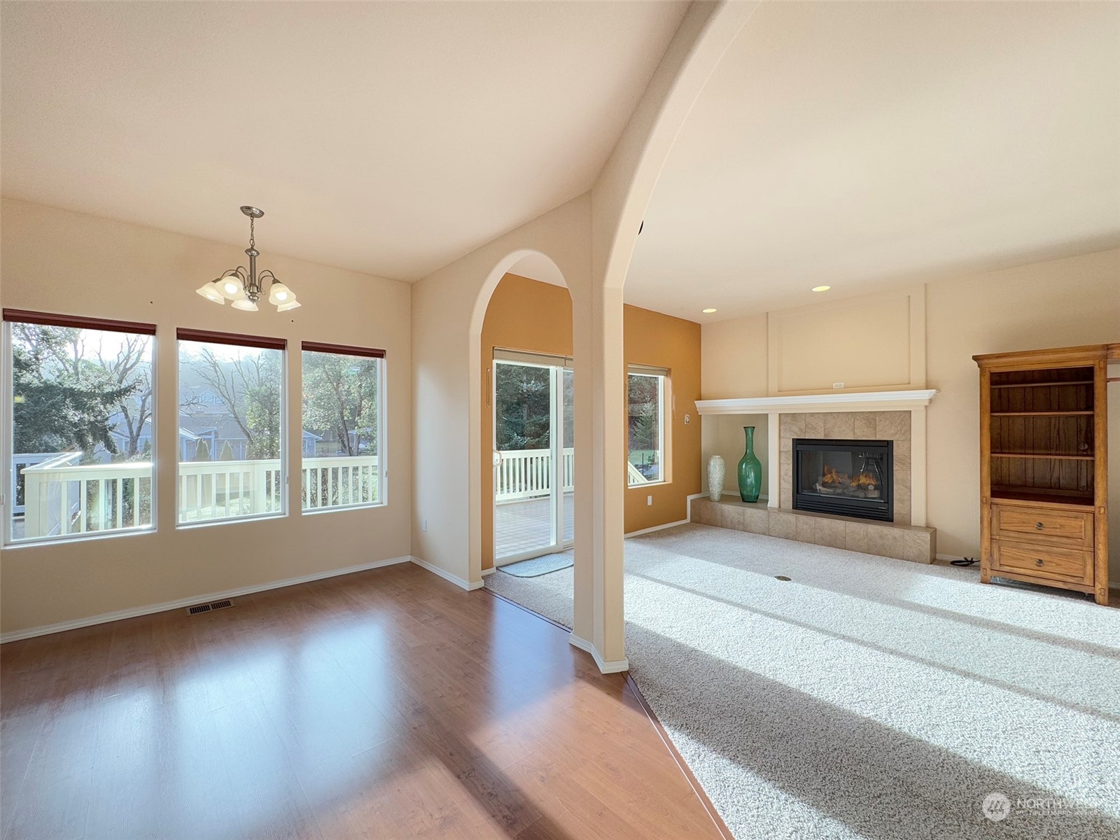 201 Brigadoon Boulevard Sequim, WA 98382 - Photo 10 of 35 a view of an empty room with wooden floor and a window