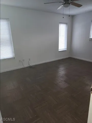 an empty room with a window