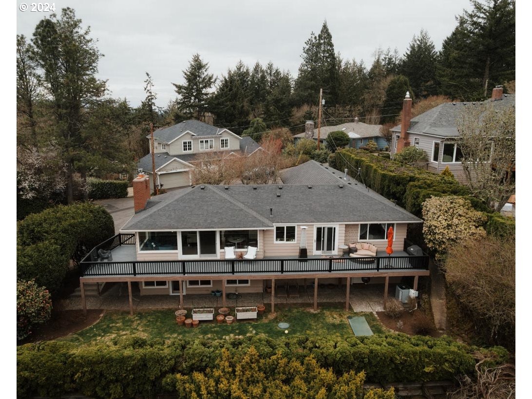 811 Northwest Skyline Crest Road Portland, OR 97229 - Photo 32 of 45 a aerial view of a house with swimming pool and furniture