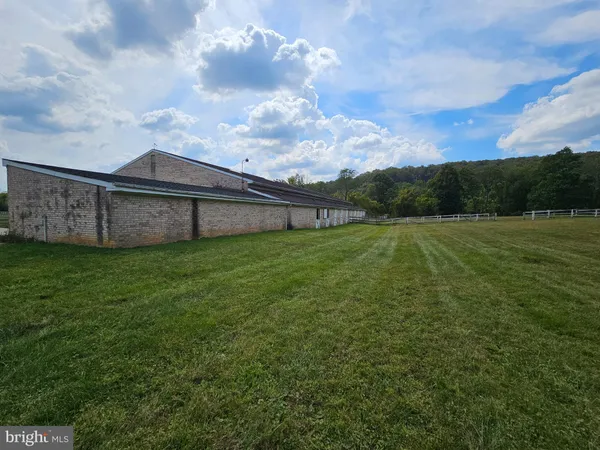 a view of a backyard