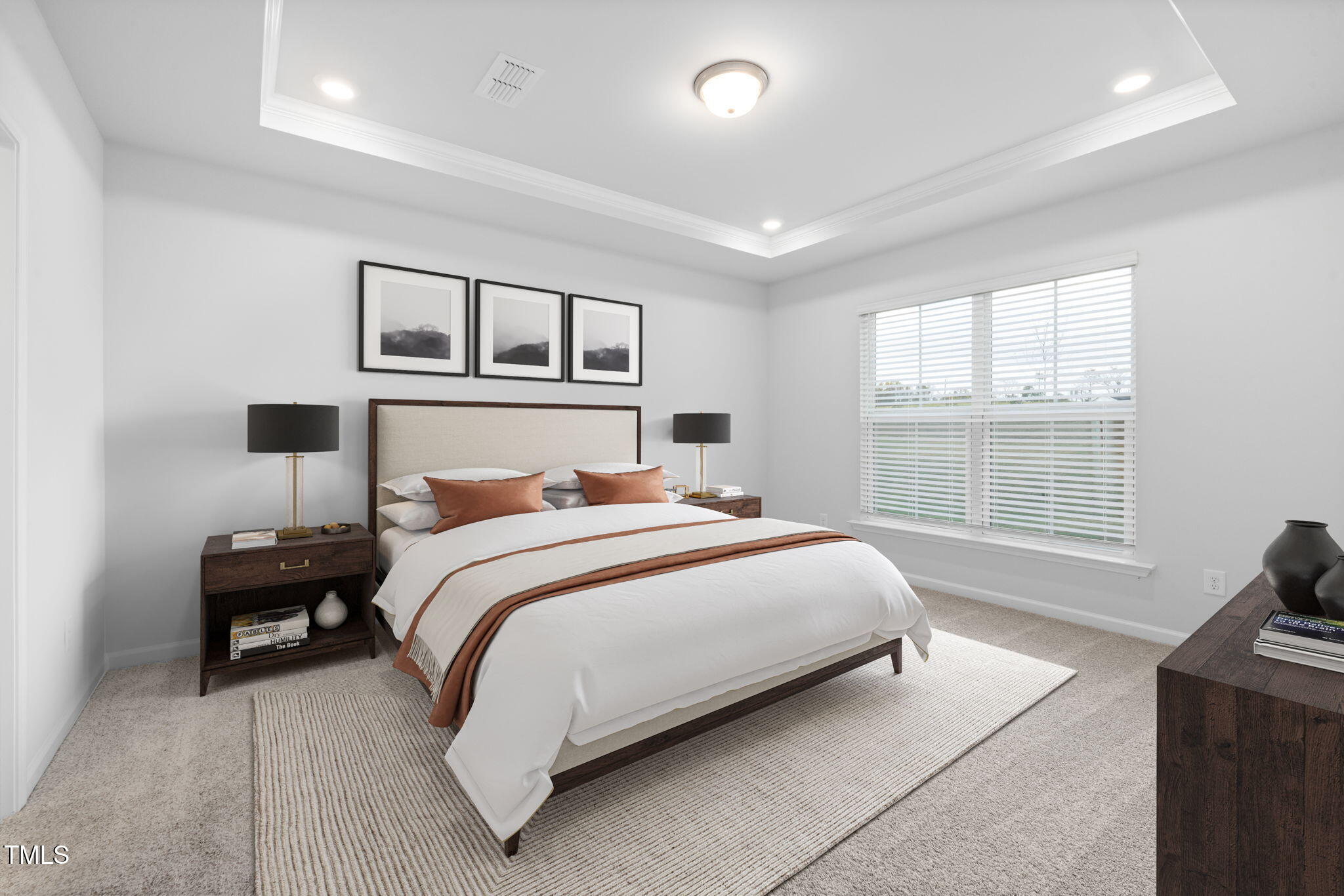 1385 Rowboat Road Apex, NC 27502 - Photo 8 of 22 a bedroom with a bed and a window