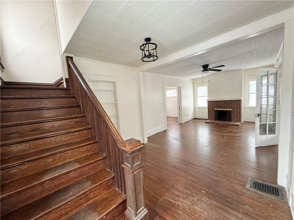 657 North Street Meadville, PA 16335 - Photo 4 of 21 a view of entryway and hall with wooden floor