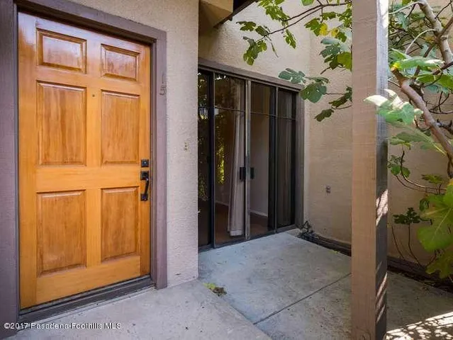 an entryway with a door