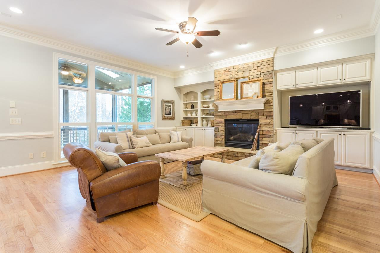 3215 Rain Forrest Way Raleigh, NC 27614 - Photo 8 of 30 Gas Fireplace with Stone Surround