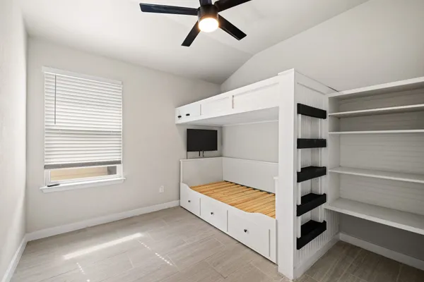 an empty room with a window