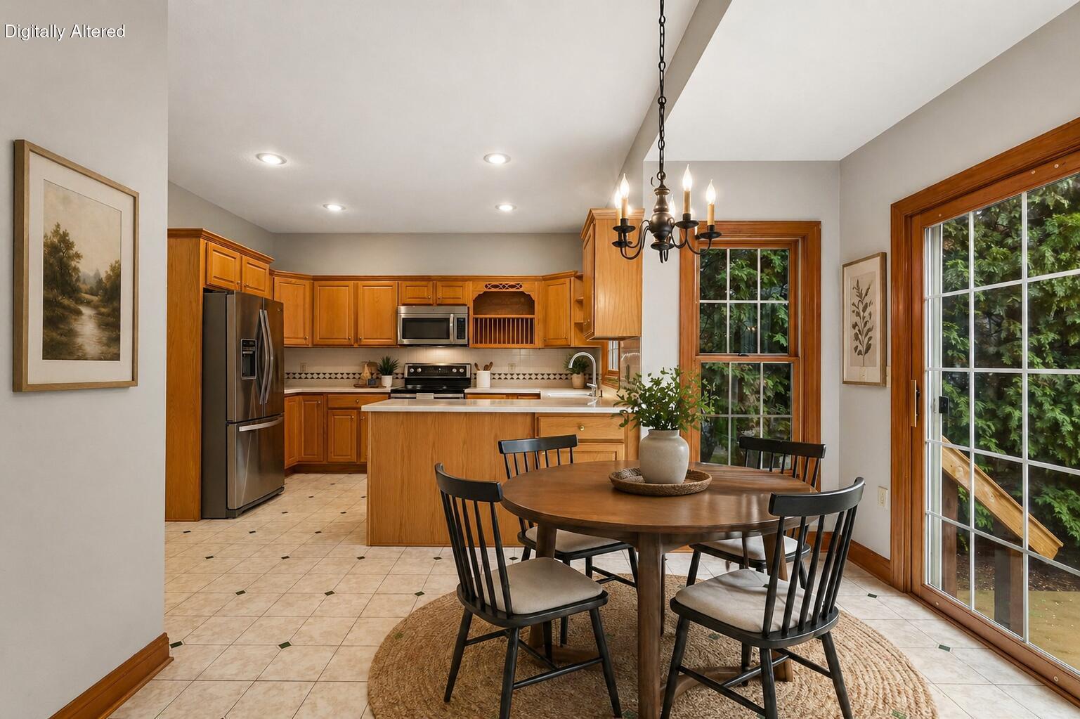 398 Oneida Street Delafield, WI 53018 - Photo 20 of 53 Virtually staged kitchen