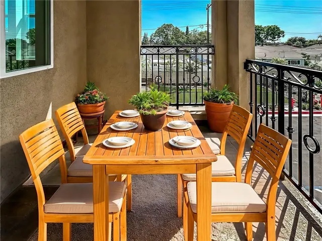 a view of an outdoor seating area