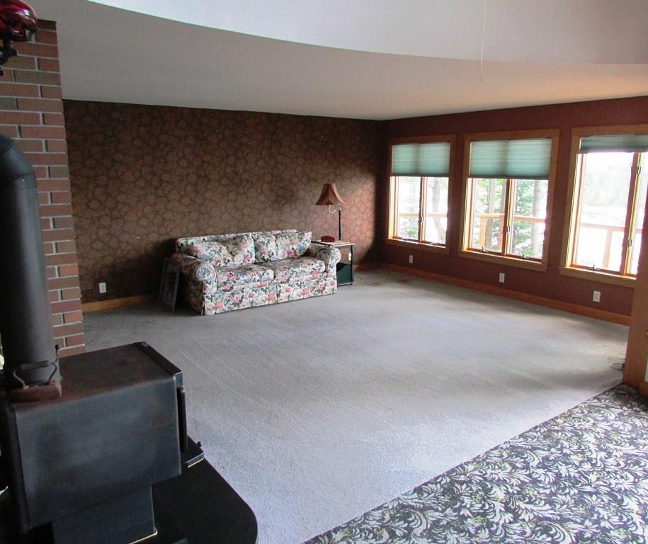 Spacious living room with large...