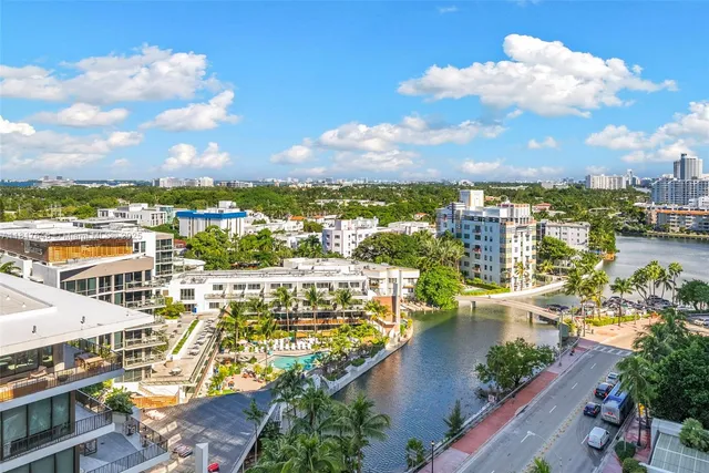 a view of a city with lake
