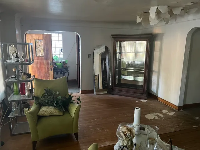 a front view of a house with entryway