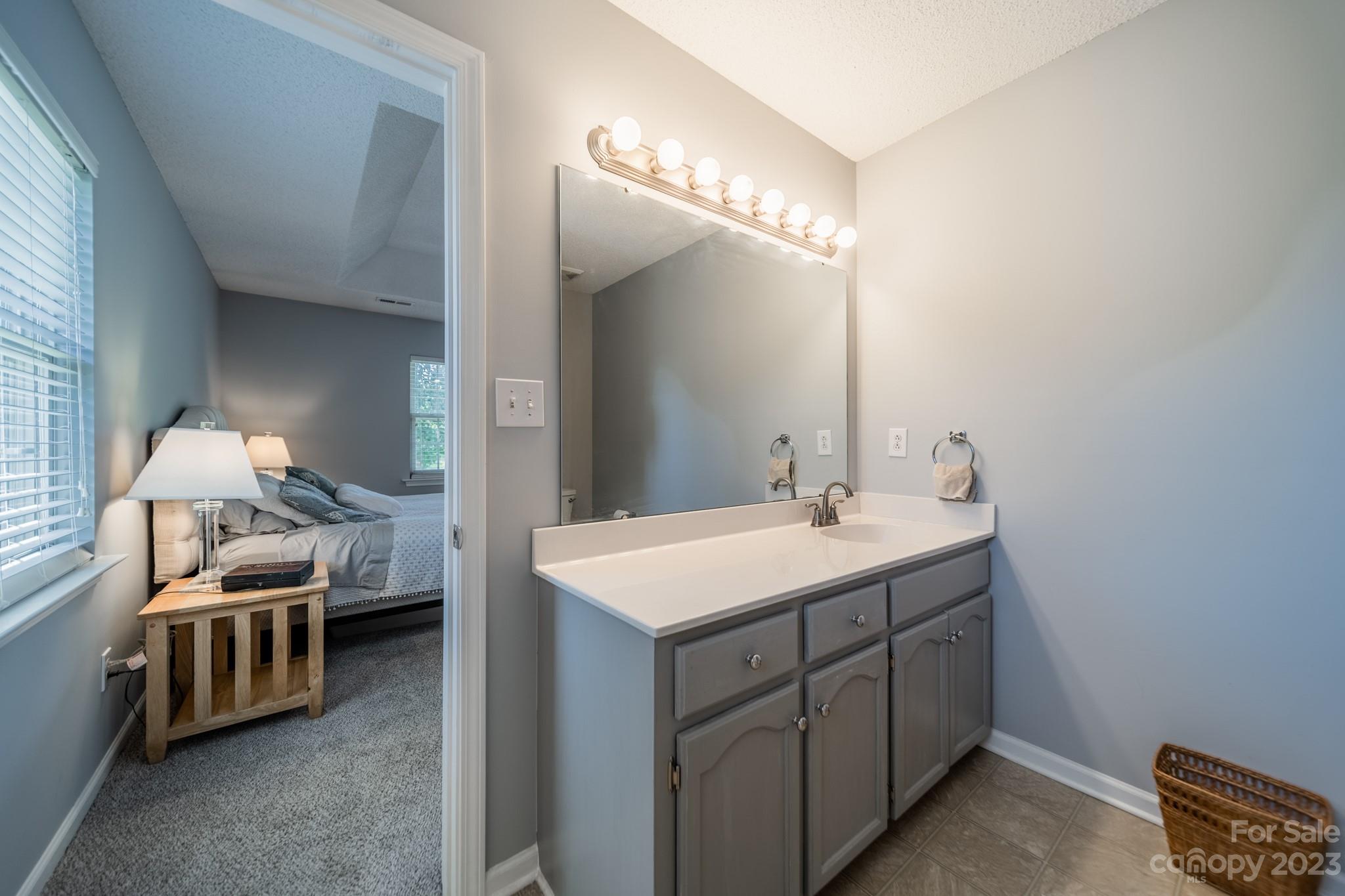 107 Howe Street Belmont, NC 28012 - Photo 19 of 35 a bathroom with a sink and a mirror