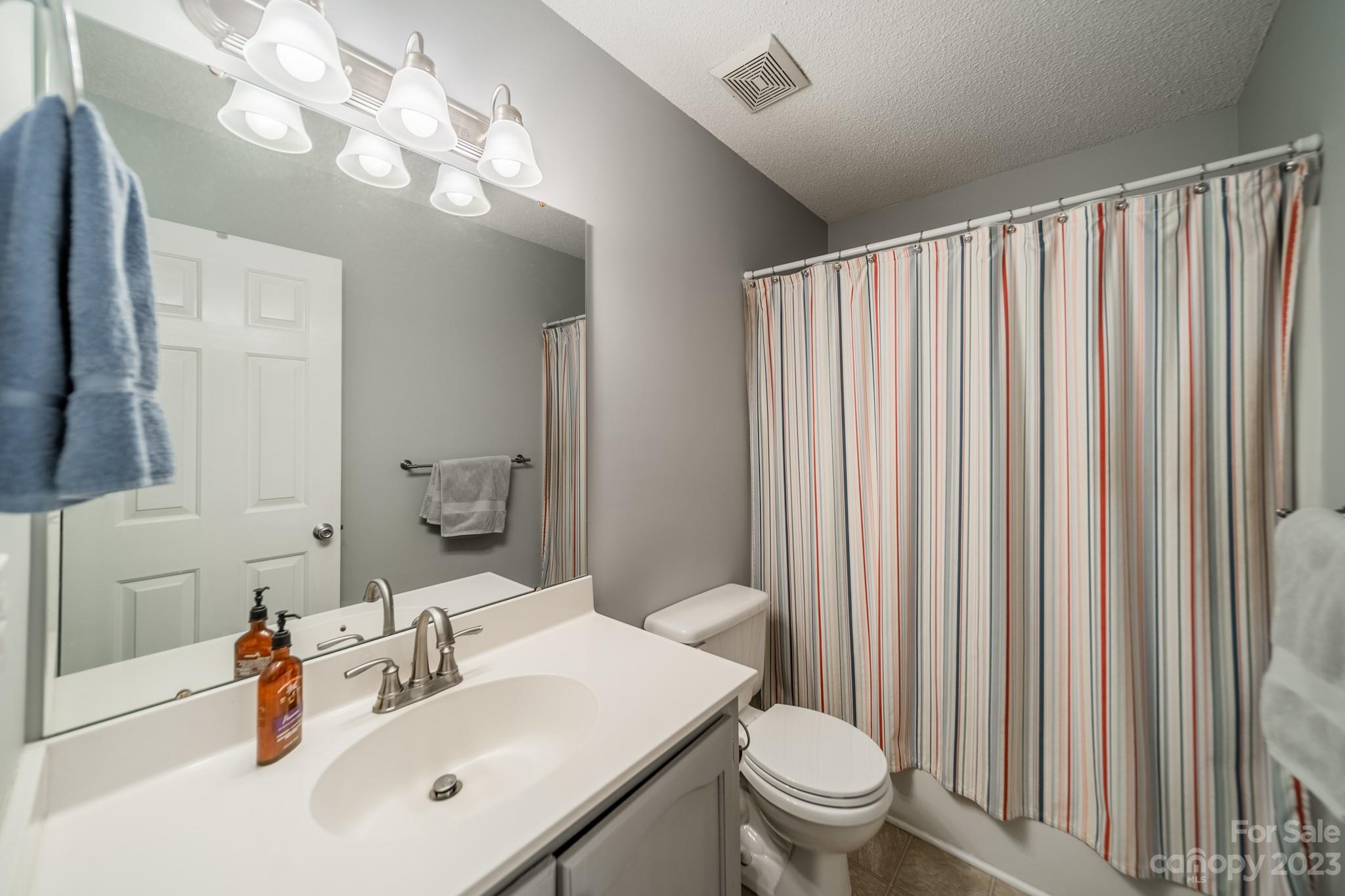107 Howe Street Belmont, NC 28012 - Photo 22 of 35 a bathroom with a sink a toilet and mirror