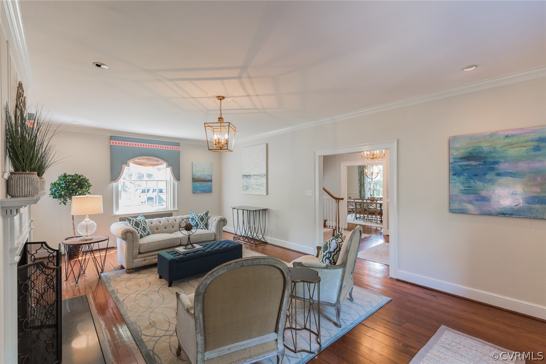 3814 Dover Road Richmond, VA 23221 - Photo 6 of 48 The formal living room is large and bright with wi