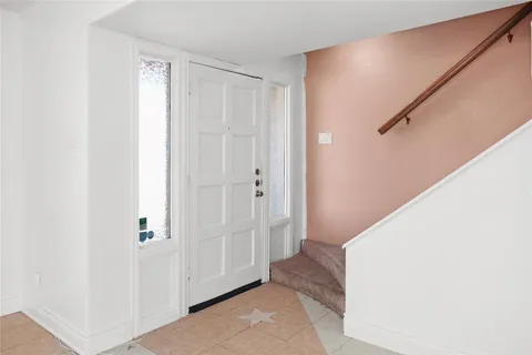 a view of a hallway with closet