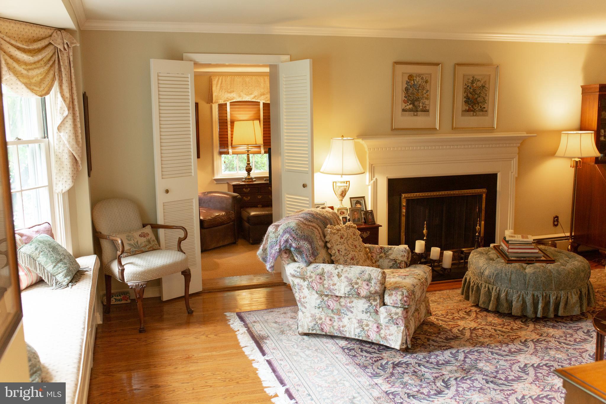 626 Fernfield Circle Wayne, PA 19087 - Photo 24 of 54 Living room with fireplace & entry to den/study