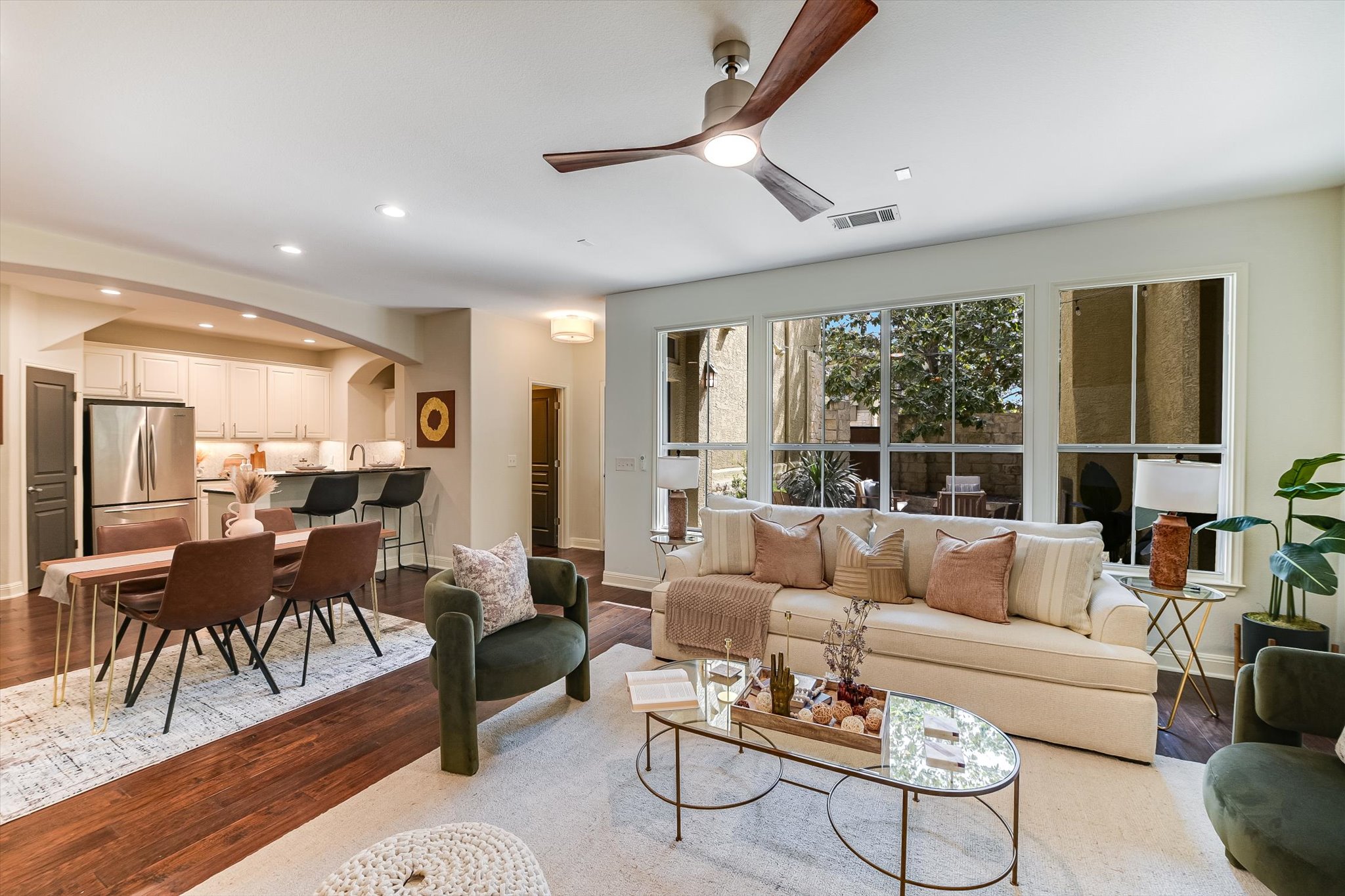3406 Menchaca Road, Unit 21 Austin, TX 78704 - Photo 1 of 24 a living room with furniture and a large window