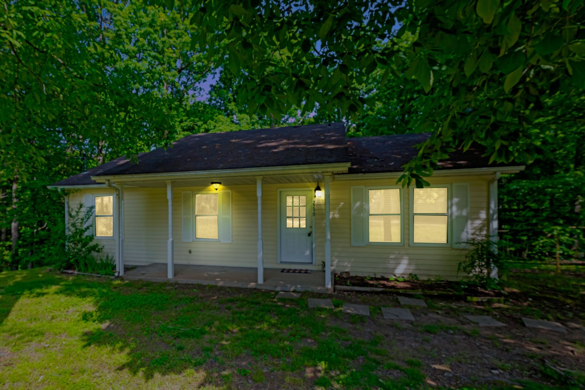 a view of a back yard