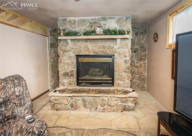 6727 Seneca Road Colorado Springs, CO 80915 - Photo 26 of 50 Custom gas fireplace with flagstone hearth!