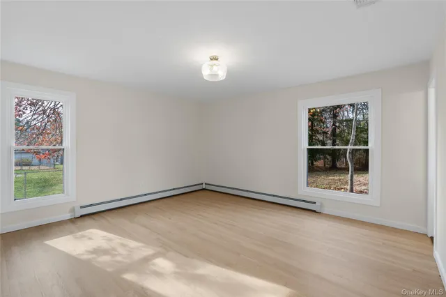 an empty room with a window