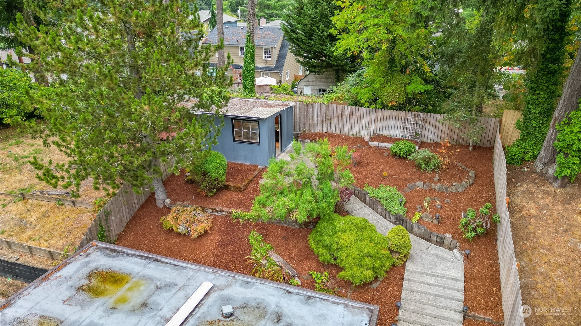 129 Del Monte Avenue Fircrest, WA 98466 - Photo 31 of 38 an aerial view of a house with a yard