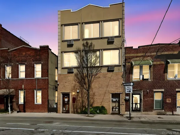 a front view of a building