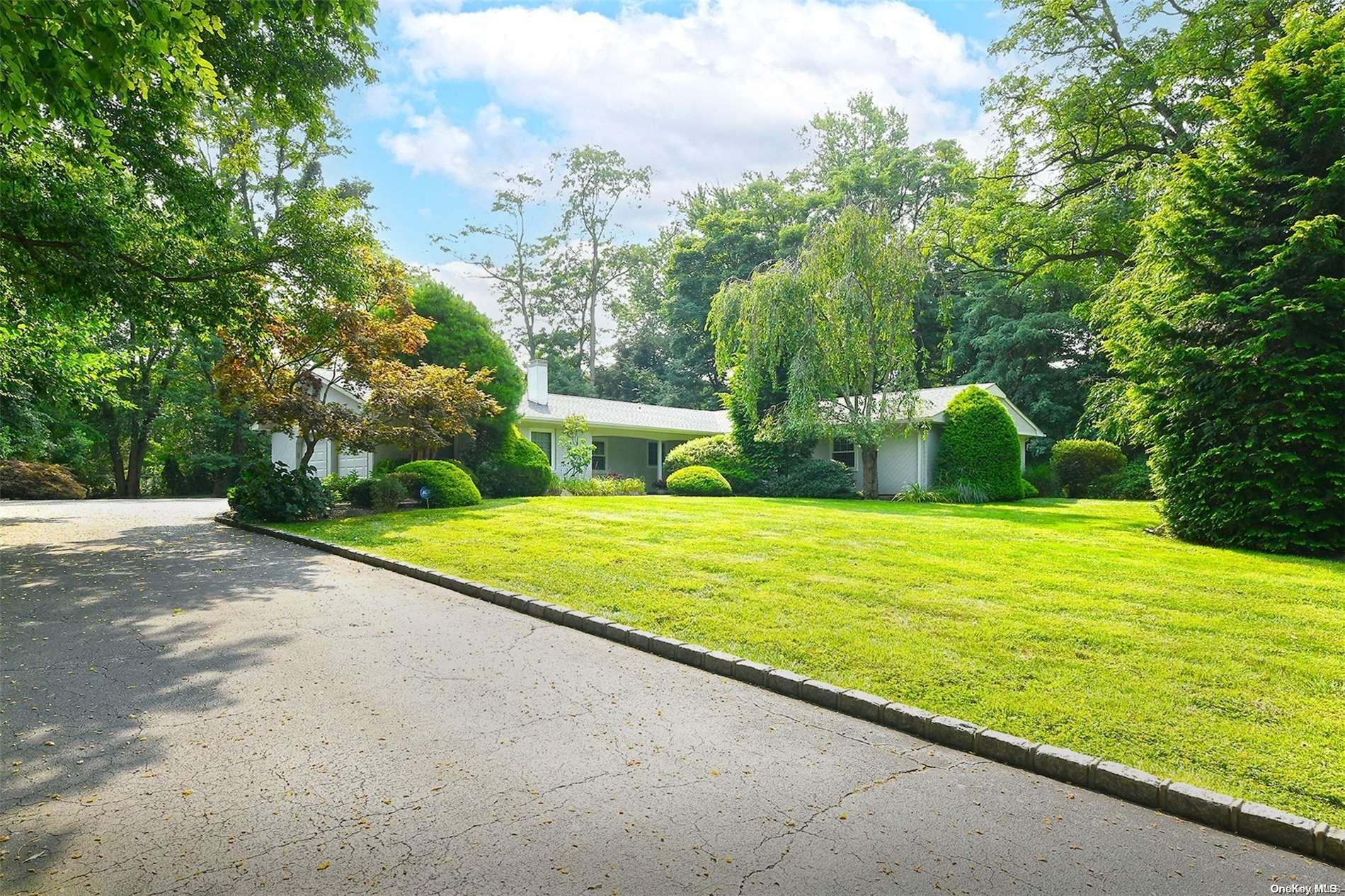 Expansive front lawn