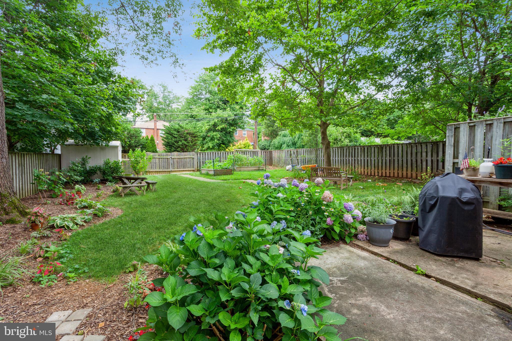 704 Greenwood Road Baltimore, MD 21208 - Photo 30 of 36 Rear yard is a gardeners dream!