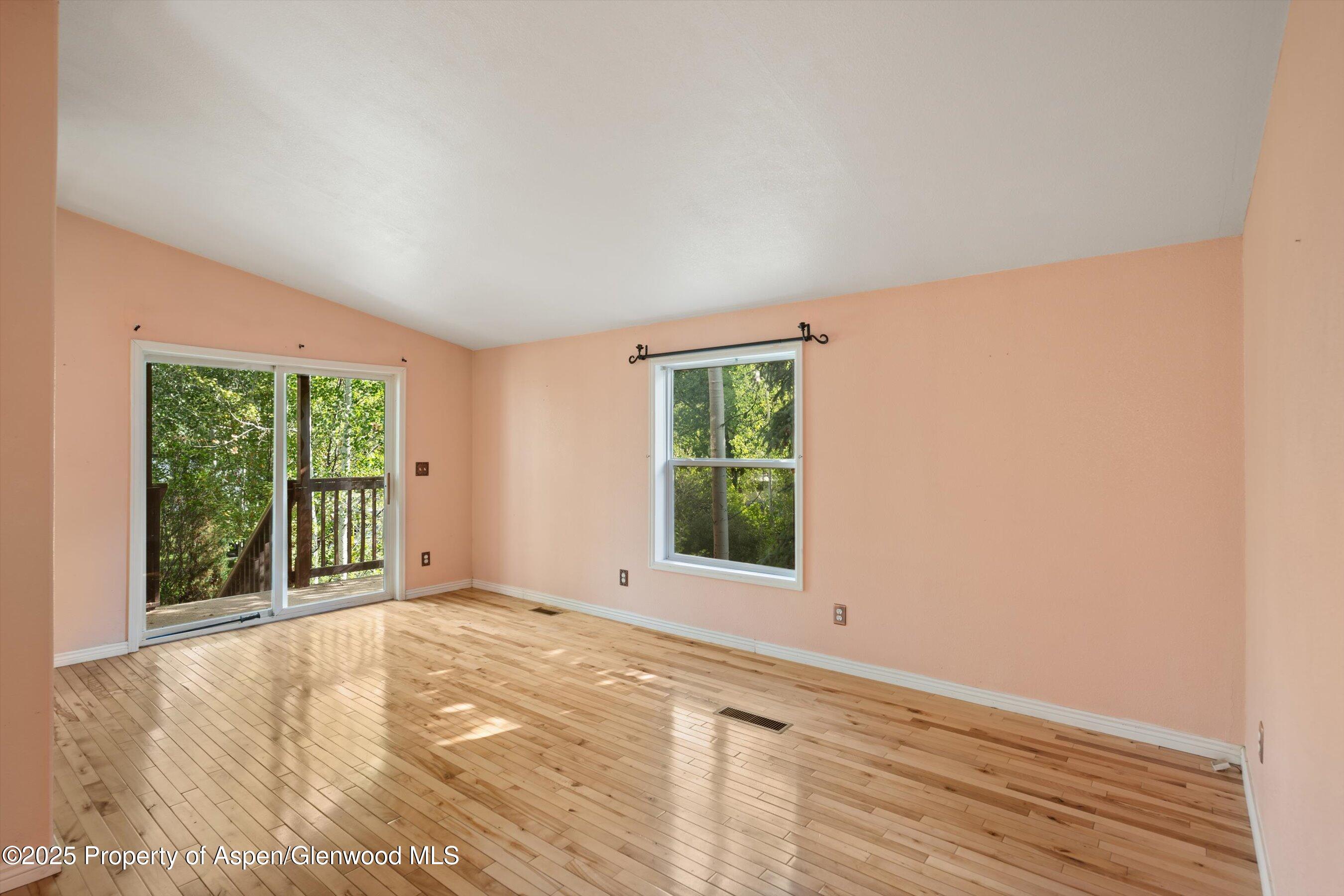 111 Ridge Trail Aspen, CO 81611 - Photo 9 of 37 a view of an empty room with wooden floor and a window