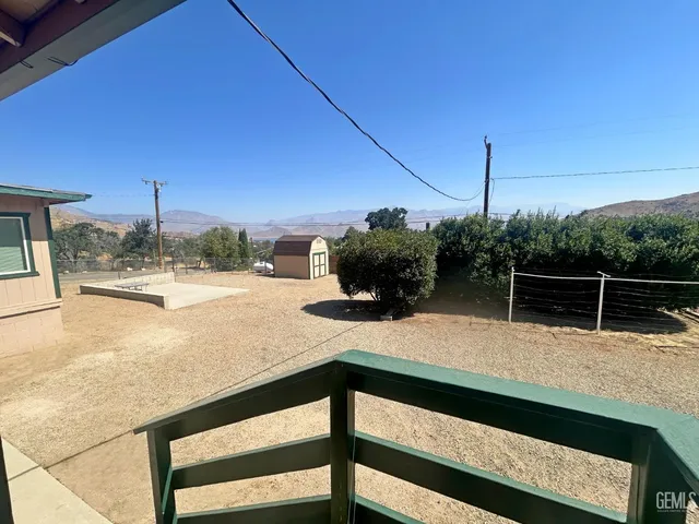 a backyard of a house