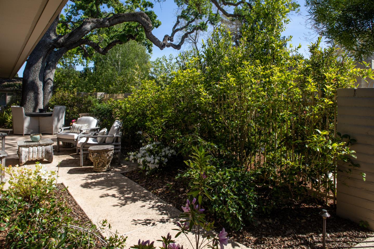 620 Morningside Circle Los Altos, CA 94022 - Photo 30 of 32 a view of a backyard with sitting area