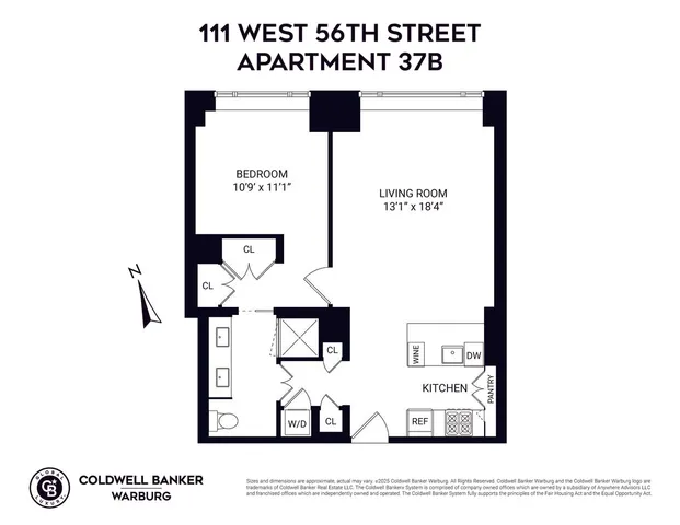 $2,150,000 | 111 West 56th Street, Unit 37B | Theater District