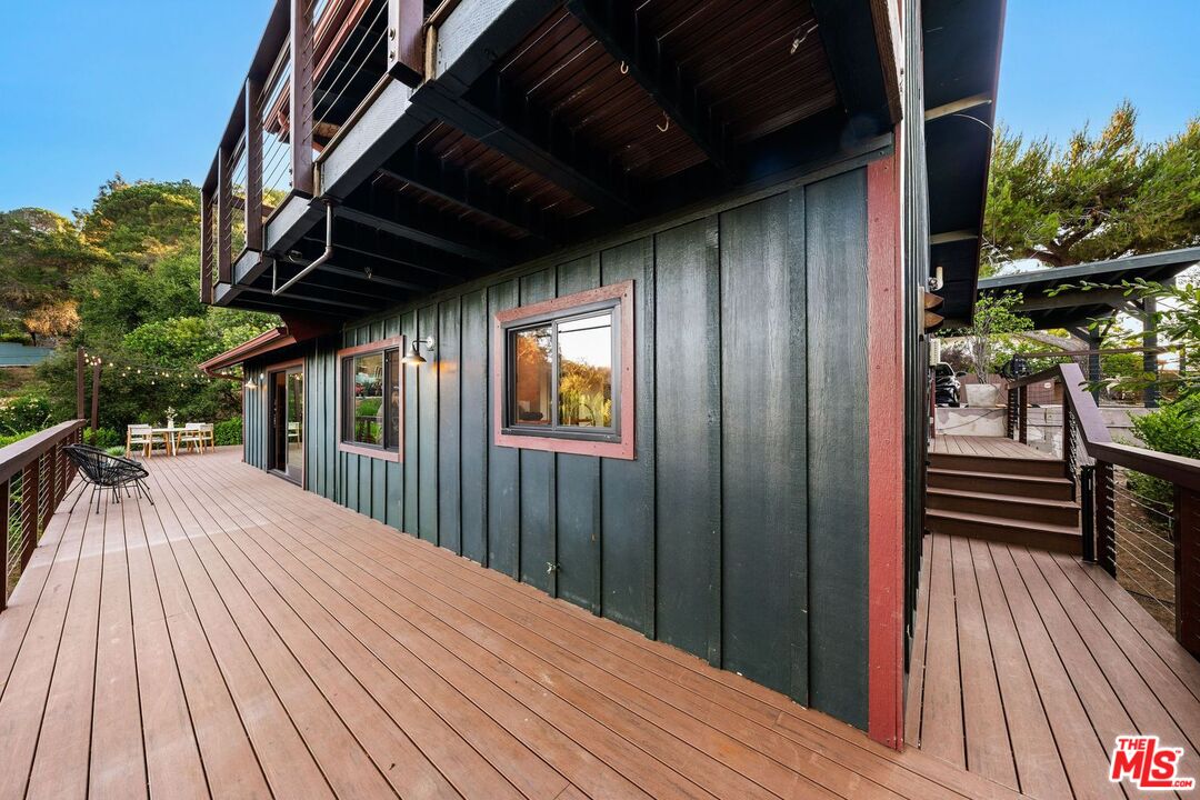 19806 Valley View Drive Topanga, CA 90290 - Photo 45 of 66 a view of a balcony with wooden floor
