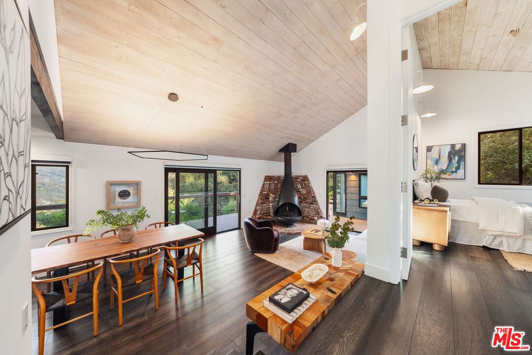 19806 Valley View Drive Topanga, CA 90290 - Photo 7 of 66 a living room with furniture and wooden floor