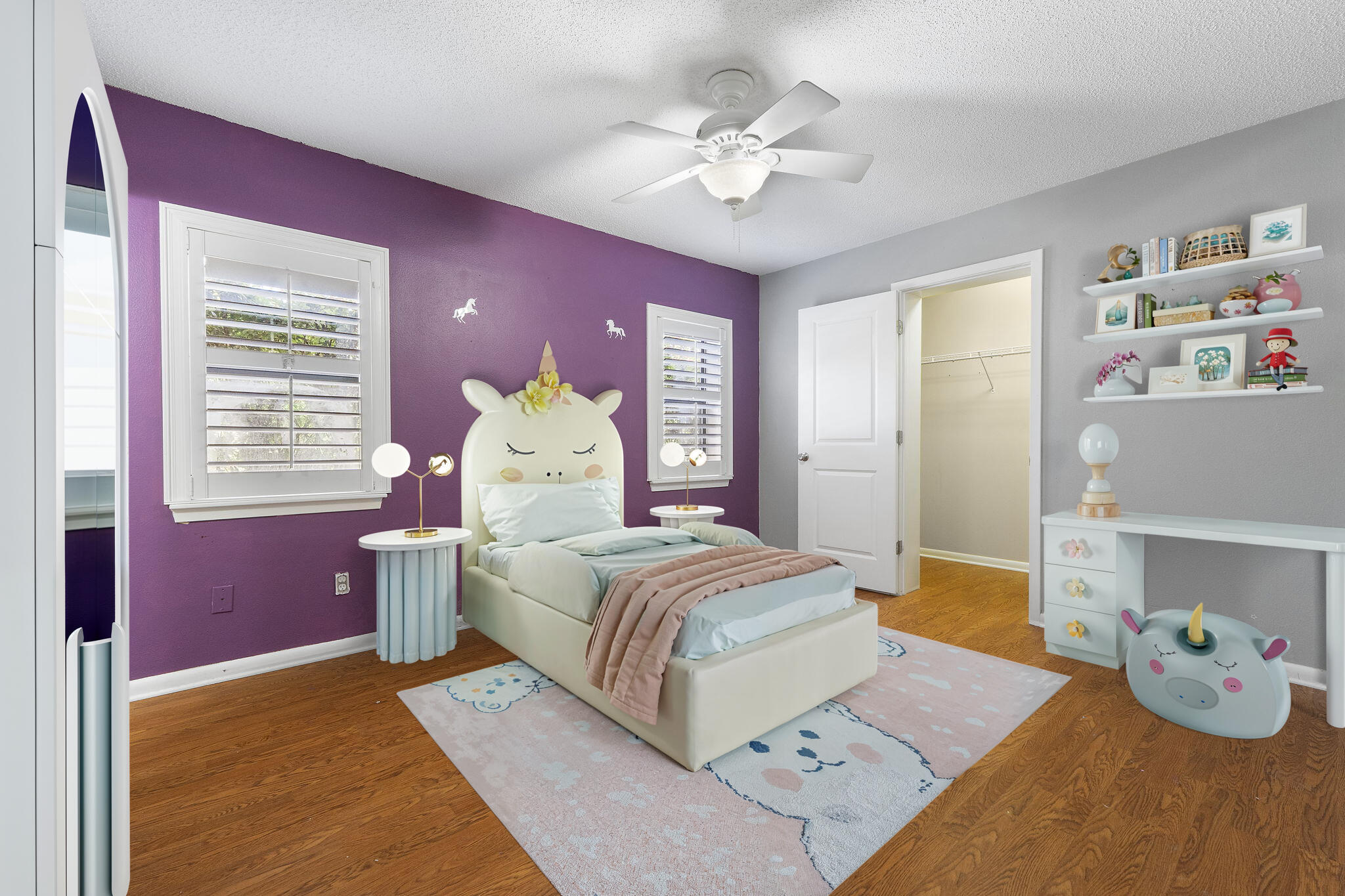 12 Hillcrest Drive Shalimar, FL 32579 - Photo 36 of 45 a bedroom with a bed and a chandelier