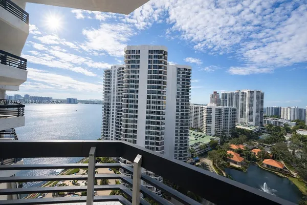 a city view from a balcony