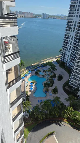 a view of a city with tall buildings