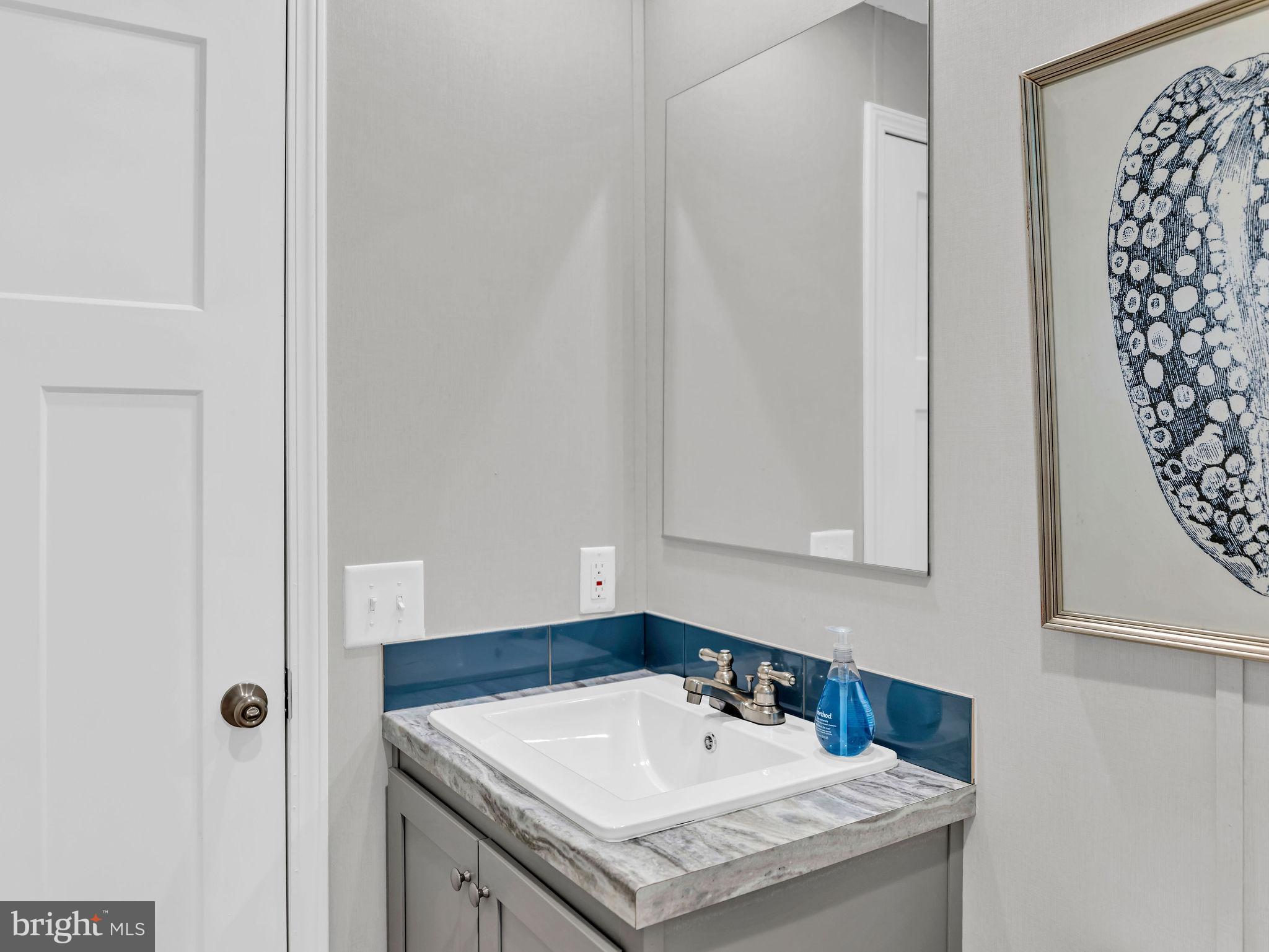 12623 Shell Mill Road, Unit 56 Bishopville, MD 21813 - Photo 25 of 73 a bathroom with a sink and a mirror