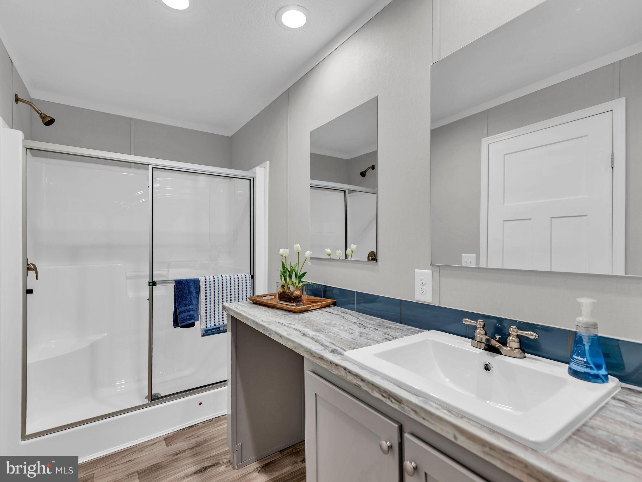12623 Shell Mill Road, Unit 56 Bishopville, MD 21813 - Photo 45 of 73 a bathroom with a sink and a mirror