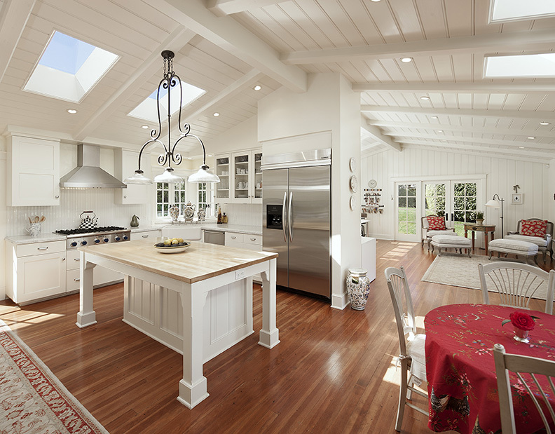 461 Live Oaks Road Montecito, CA 93108 - Photo 5 of 7 a kitchen with a stove a refrigerator and wooden floor