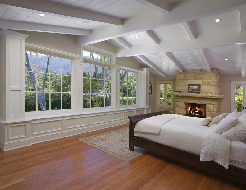 461 Live Oaks Road Montecito, CA 93108 - Photo 6 of 7 a bedroom with a large bed and a large window