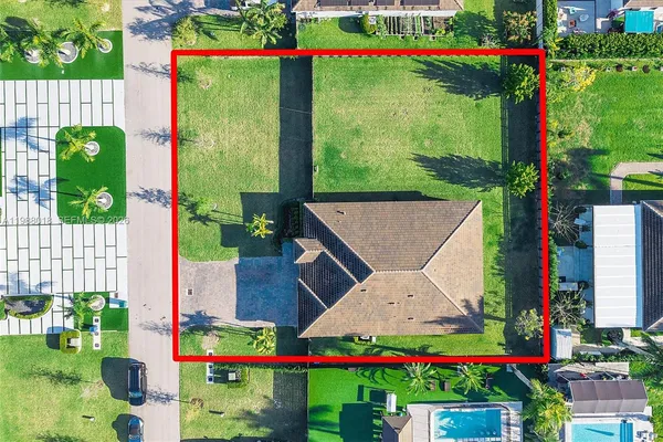 an aerial view of multiple house