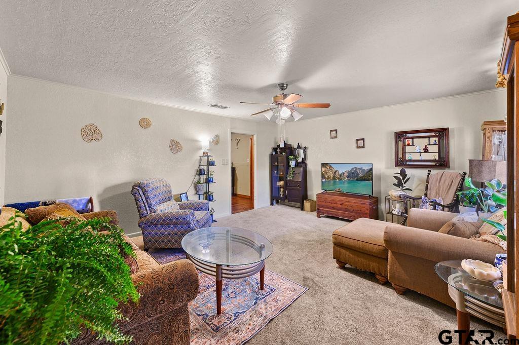 509 Tina Street Quitman, TX 75783 - Photo 5 of 17 a living room with furniture and a chandelier