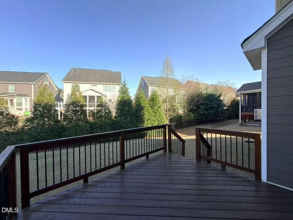 a view of balcony with furniture