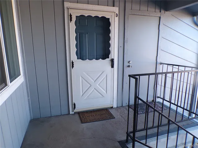 a view of front door